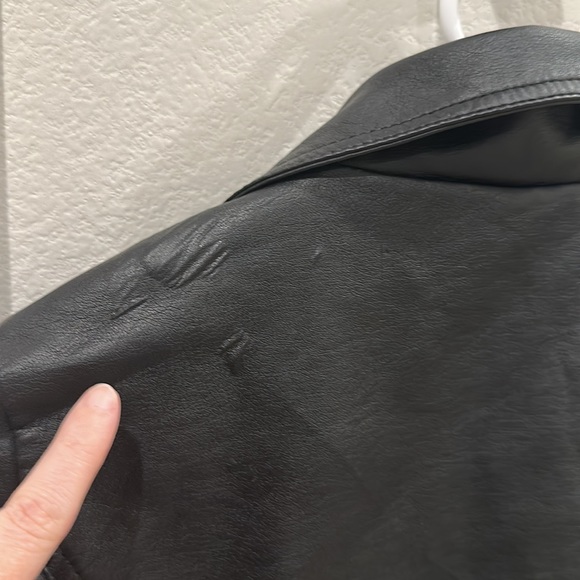 VGUC Girls Size M Medium Motorcycle Jacket Coat Joujou Black Flower Floral - Picture 4 of 13